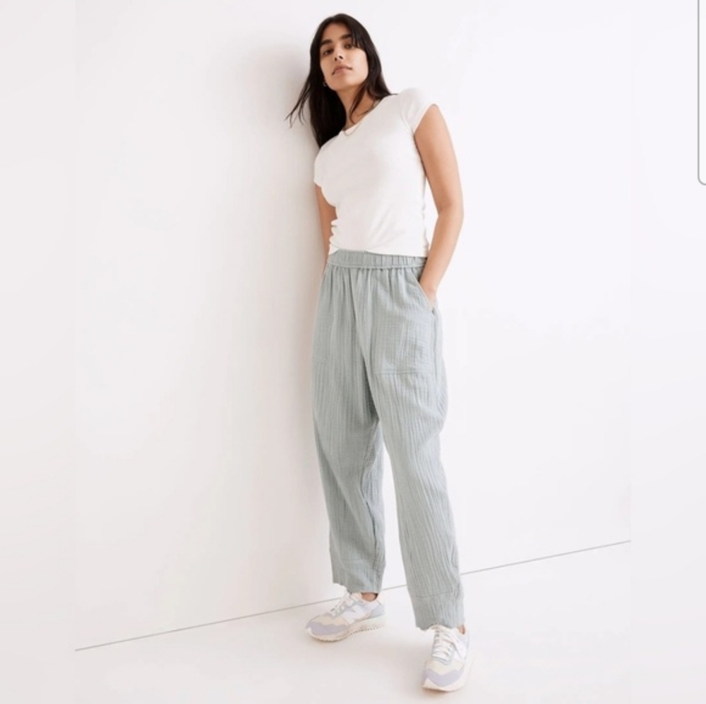 Madewell Lightspun Pull On Balloon Pants Size Large Petite